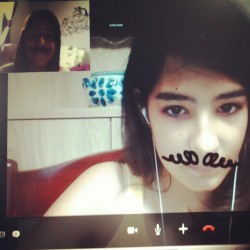 Muito gatas kkkk #me #and #friend #friendship #mustache #skype