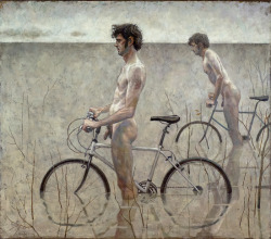alcidesulfurik:  Daniel Barkley - Men on Bicycles (Flood)   