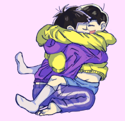 mutsumatsu:  every few months i have to draw them hugging