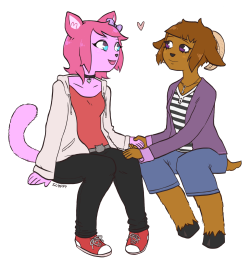 sloppydraws:  drew these two as a commission for @magical-girl-karenyaa