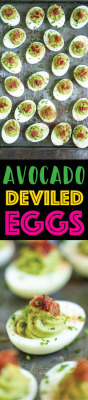 guardians-of-the-food:  Avocado Deviled Eggs