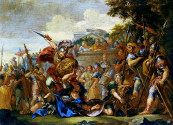 hadrian6:  The Death of Turnus. 17th.century. after Pietro da