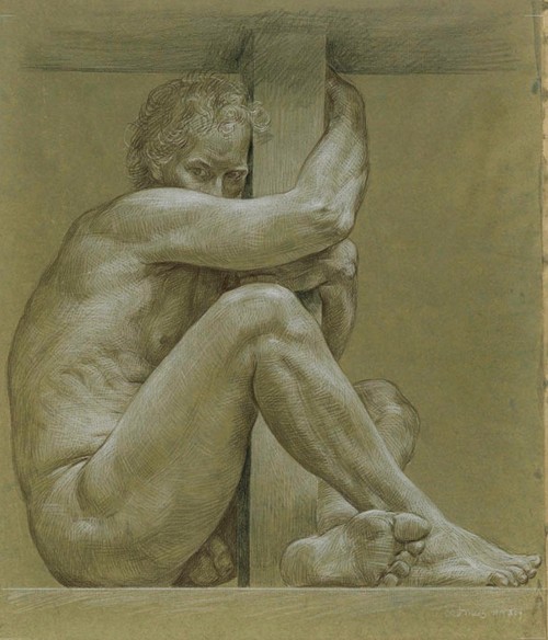 hadrian6:  Male Nude. 1987. Paul Cadmus. American 1904-1999.