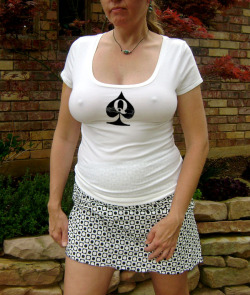 cuckoldtoys:  “Queen of spades” T-shirt. 