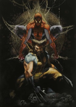 comicbookartwork:  SPIDER-MAN AND WOLVERINE BY SIMONE BIANCHI