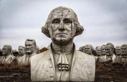 abandonedandurbex:  President’s heads in a Virginia Field (article