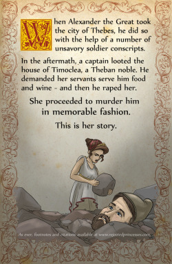 rejectedprincesses:   Timoclea (4th century BCE): the Woman Who