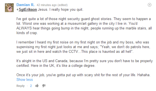 greenbit5721:  Creepy confessions in the comment feed of the Game Grump’s Five Nights at Freddy’s pt 2  I’ve been an amateur ghost hunter for over 30 years, and some of the most chilling experiences I’ve ever heard have come from night