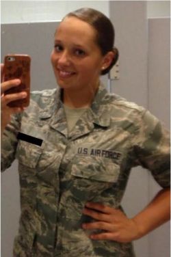 militarysluts:  Horny Air Force A1C wants to get her phat ass