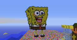 minecraftbeef:  Spongebob is almost done!! Built by” Princesskitty420