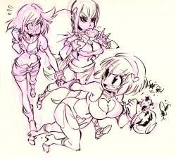 grimphantom:  rafchu:  Last Kill la Kill Inktober! Our 3 girls