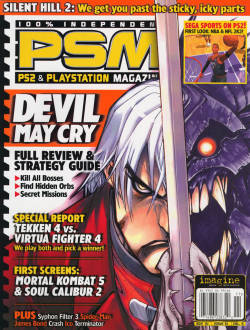 vgjunk:  PSM magazine Devil May Cry cover.     Joe Madureira drew