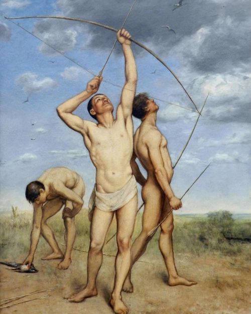 antonio-m:  Archers, 1887, Hans Thoma, German (1839 – 1924).