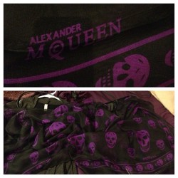New Alexander McQueen scarf!! #purple #black #alexandermcqueen