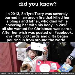 did-you-kno:  In 2013, Sa’fyre Terry was severely burned in