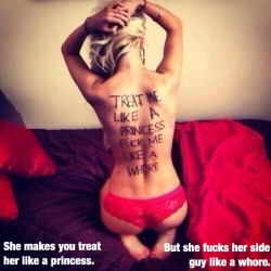 verybadgirlfriends:  He wrote that on her back and sent you the