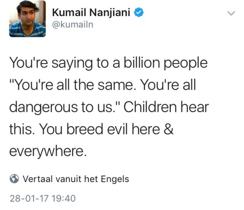 franksars: Kumail Nanjiani takes to Twitter to respond to Donald Trump’s Muslim ban