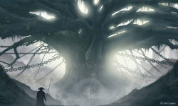 theartofmany:  Artist:  Borisut ChamnanTitle:  Ancient Tree“Yggdrasil”Haunting