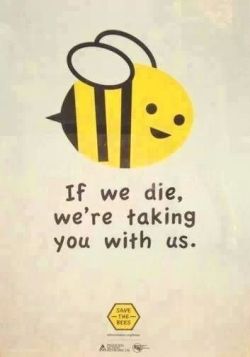 caseyanthonyofficial:  omgbuglen:  Save the Bees!  We don’t