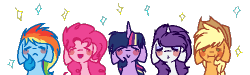 askthesixfriends: Hello, we are Rainbow, Pinkie, Twilight, Rarity