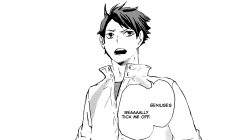 submachineguns:  “Oikawa’s sense for things was overwhelmingly