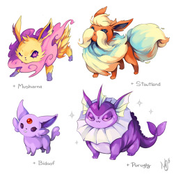 cakesmashing:  many people wondered how my silly eevee variants