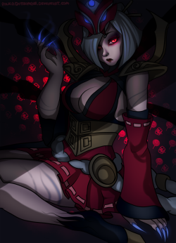 dotswap:  Blood Moon Elise This skin is beautiful, I had to draw