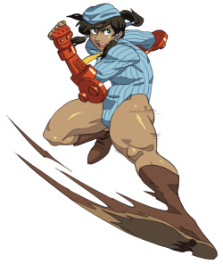 manalon:  Colored sketch of Korra suiting up as Cammy from Street