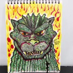 When in doubt, Godzilla.    Drawing Party at Vox Pop  ==========================