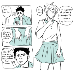 shounenkings:  headcanon time!! oikawa is afab genderfluid…