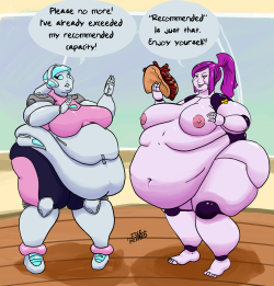 idle-minded-sucks:  Commission: Fitting Food in Fitbot by Idle-Minded