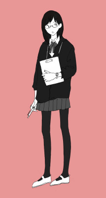 2340baku:  潔子さん。制服にジャージみたいな格好好きです