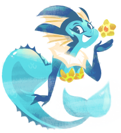 magicbunnyart:  A quick warmup #doodle of a #Vaporeon #mermaid