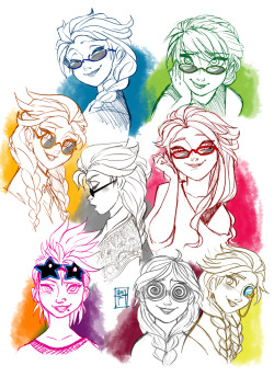 b4tekt:  some doodle about glasses and Elsa  B4 