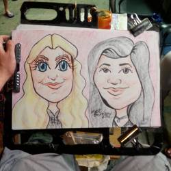 Doing caricatures at Dairy Delight! #caricature #art #drawing