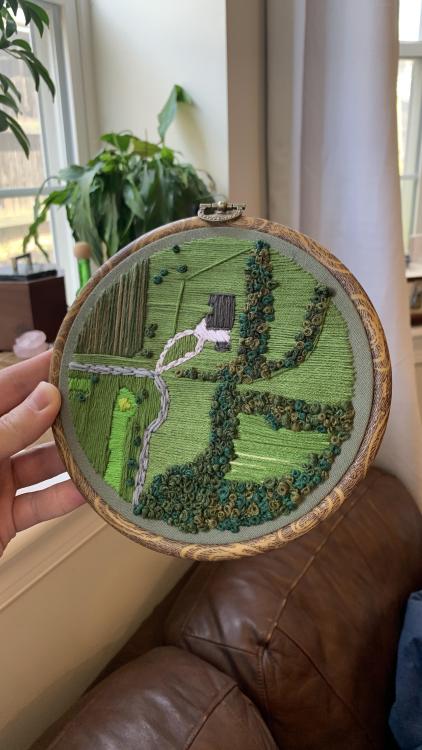 embroiderycrafts:My first try at embroidery was a birthday gift