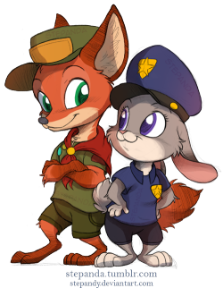 stepanda:Nick Wilde and Judy Hopps by StePandy  This is my first