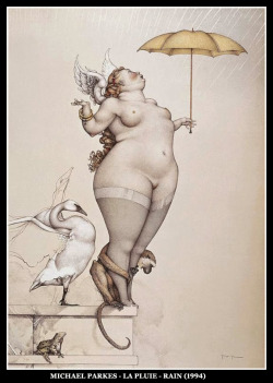 adhemarpo:  Michael Parkes - La pluie - Rain - (1994)Red Hot