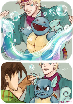 rynisyou:  Caesar and Wartortle. Based on this post of how Caesar