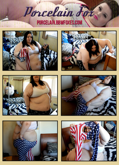 porcelainbbw:  So this is a one year comparison from the last time I wore this outfit, do you think I’ve grown?Now here’s a real challenge can I fit my oversized rump into these minuscule leggings? All that fat wobbling left me exhausted! http://porcelain