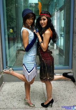 queens-of-cosplay:Flapper Korra and AsamiArt by: FoxvilleCosplayers: