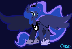lunadoodle:  So I did another lineless Princess Luna and I love