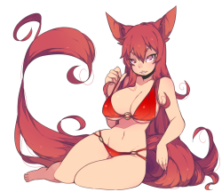 punipawsart:  finished 2 part Da commission of Red  