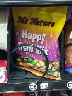 I am not sure I feel about the name of the trail mix in the vending