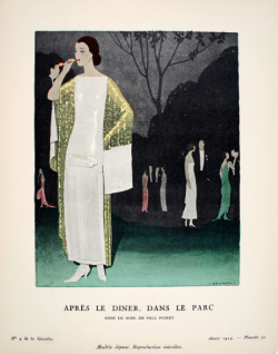 victoriafication:  Pochoir of a Paul Poiret design drawn by A.E.