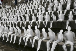    1,000 ice sculptures, left to melt upon the stairs in a Berlin