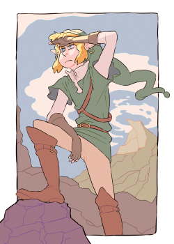 jamiedraws:  Adventure Man on a mountain 