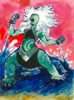 gracekraft:  messy morning Malachite watercolor warmup I haven’t