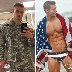 musclehunkymen:  American Service at its muscular sexiness! 