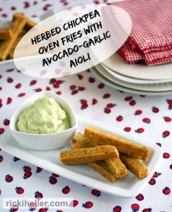 veganinspo:  Herbed Chickpea Fries with Avocado Garlic Aioli